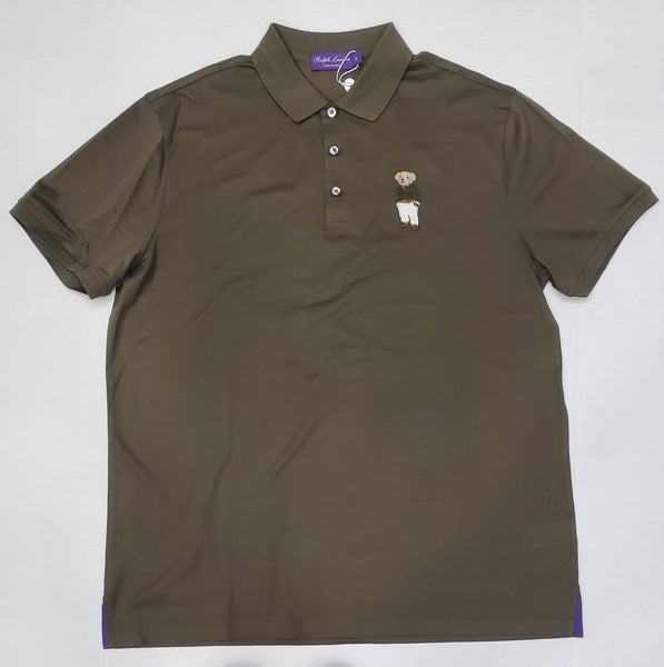 Nwt Ralph Lauren Purple Label Teddy Bear Olive Polo - Unique Style