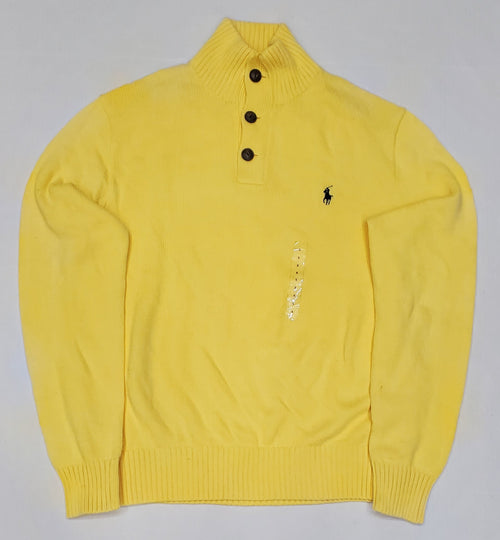 Nwt Polo Ralph Lauren Yellow Small Pony Mock Neck Sweater - Unique Style