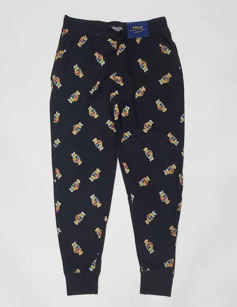 Nwt Polo Ralph Lauren Black Allover Basketball Bear Print Pajamas - Unique Style