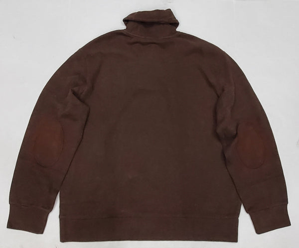 Nwt Polo Ralph Lauren Nutmeg Brown w/Brown Horse Shawl Neck Sweater - Unique Style