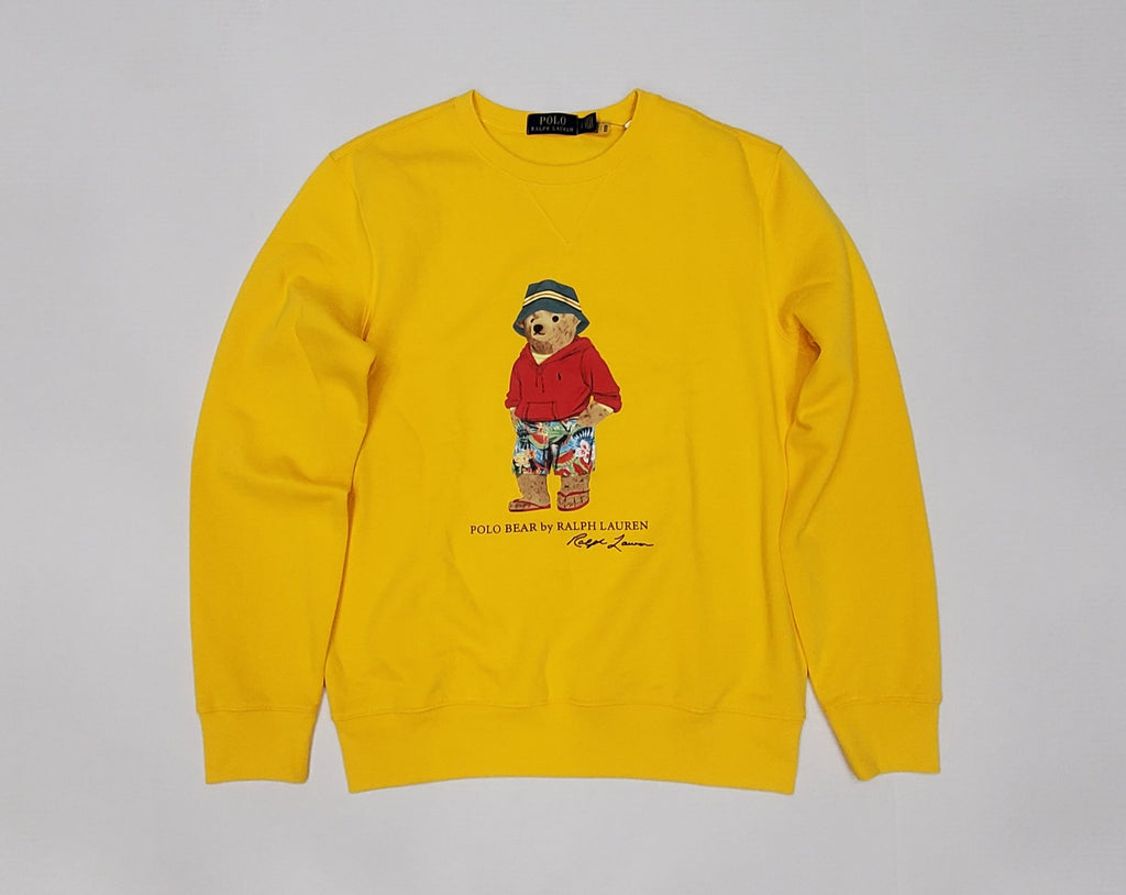 Nwt Polo Ralph Lauren Yellow Beach Teddy Bear Sweatshirt