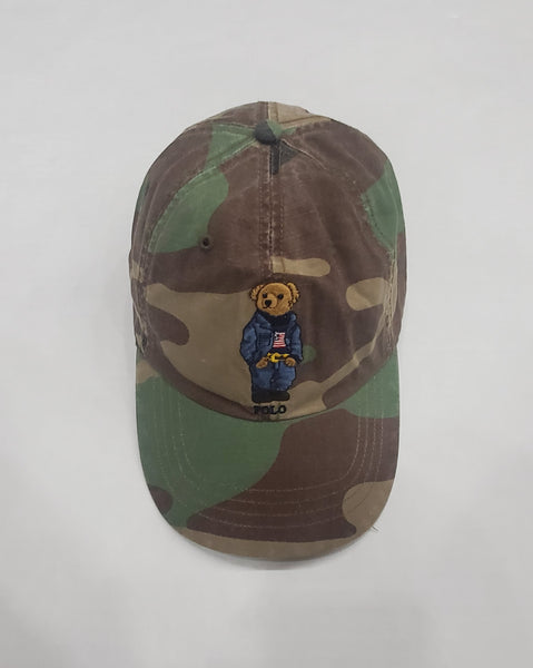 Nwt Polo Ralph Lauren Camo American Flag Teddy Bear Hat - Unique Style