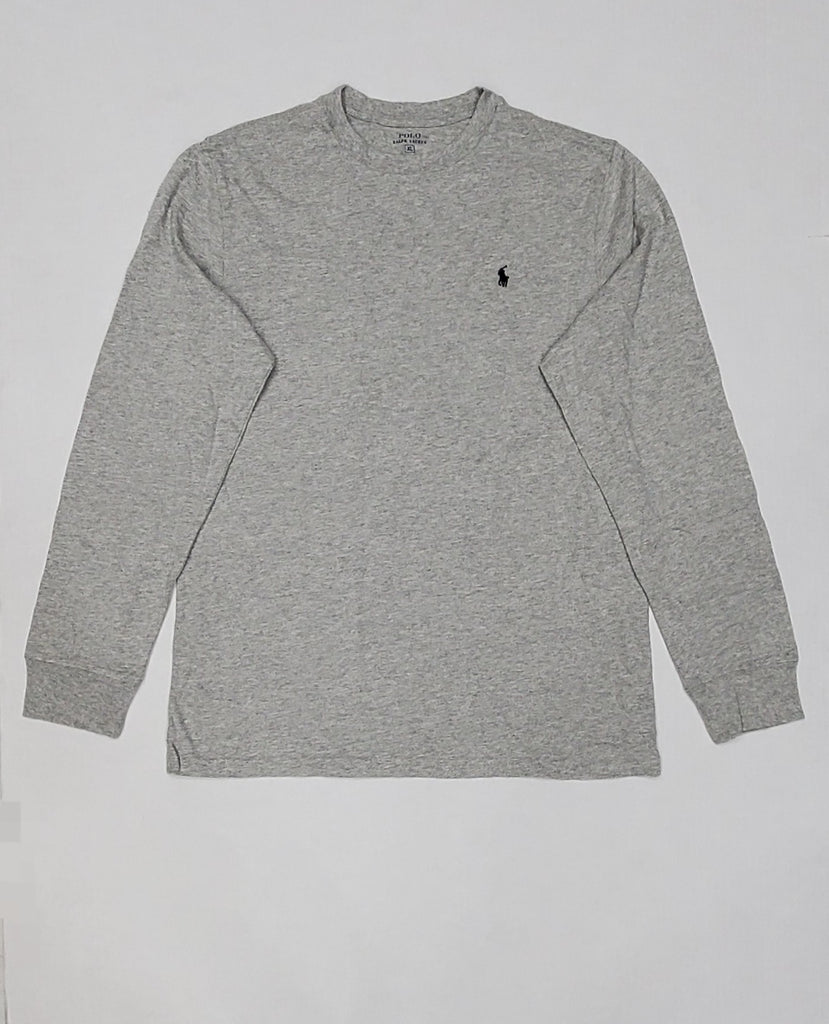 Nwt Kids Polo Ralph Lauren Grey Small Pony L/S Tee (8-20)