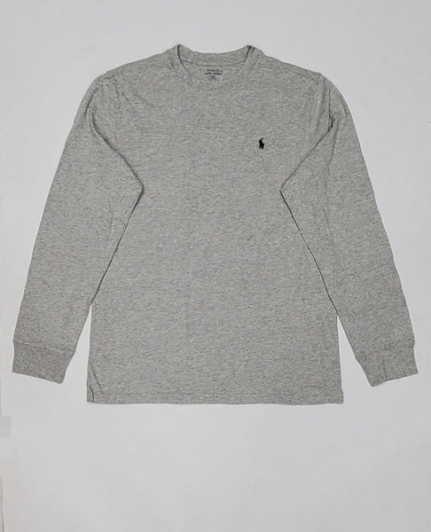 Nwt Kids Polo Ralph Lauren Grey Small Pony L/S Tee (8-20) - Unique Style