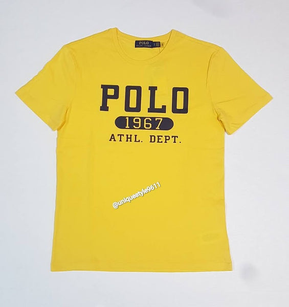 Nwt Polo Ralph Lauren Yellow 1967 Athl Dept Tee - Unique Style