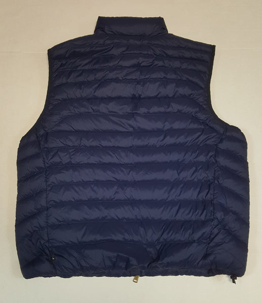 Nwt Polo Ralph Lauren Navy w/ Burgundy Zipper Small Pony Down Vest - Unique Style