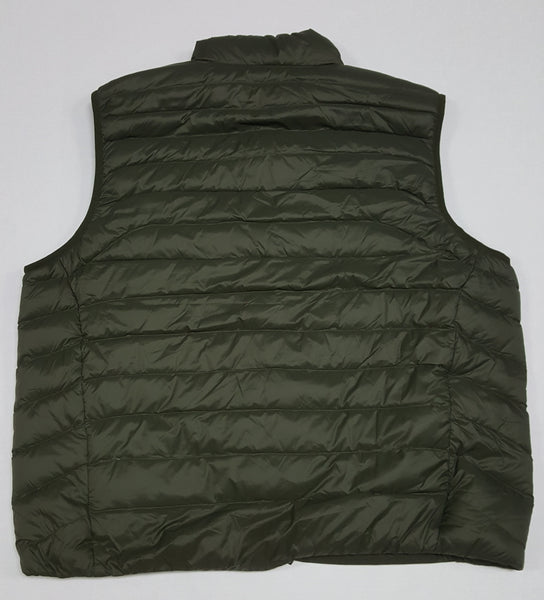 Nwt Polo Ralph Lauren Olive w/Yellow Small Pony Down Vest - Unique Style
