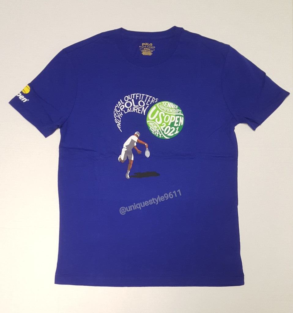 Nwt Polo Ralph Lauren Royal Blue US Open Tennis Custom Slim Fit Tee