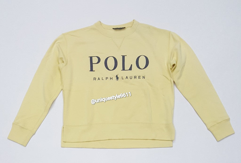 Nwt Polo Ralph Lauren Women's Yellow Polo Ralph Lauren Spellout Sweatshirt