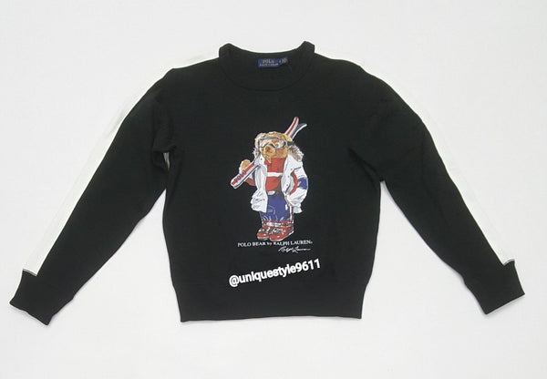 Nwt Polo Ralph Lauren Women's Black Skiing Bear Sweatshirt - Unique Style