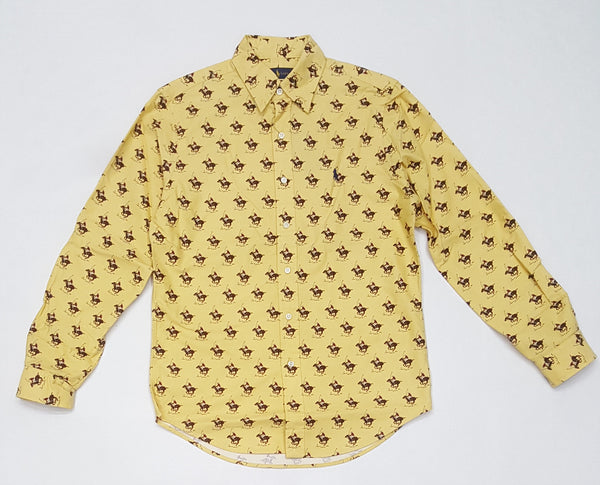 Nwt Polo Ralph Lauren Allover Man on Horse Classic Fit Button Down - Unique Style