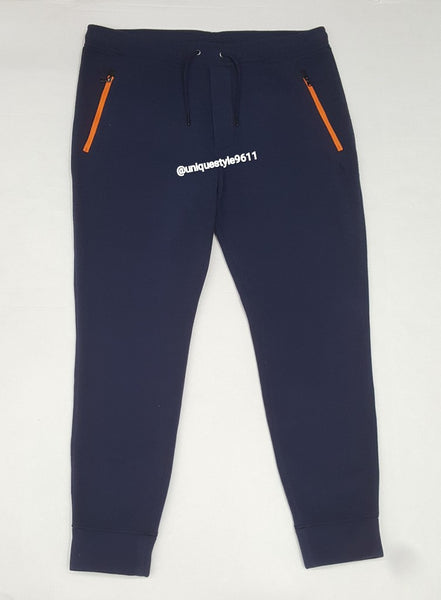 Nwt Polo Ralph Lauren Navy W/Orange Fleece Joggers - Unique Style