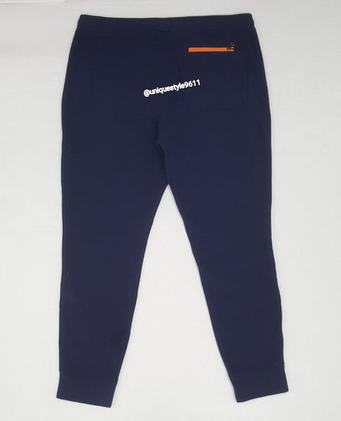 Nwt Polo Ralph Lauren Navy W/Orange Fleece Joggers - Unique Style