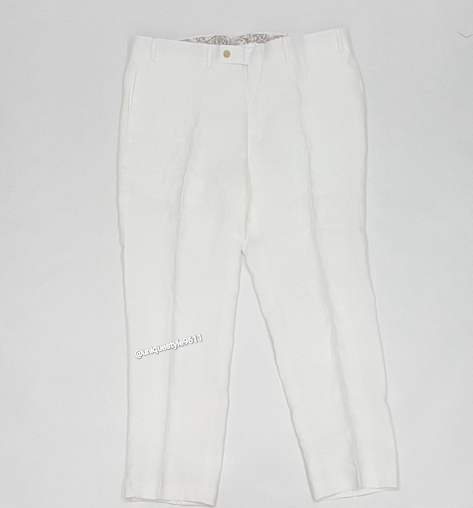 Nwt Lauren Ralph Lauren White Linen Pants