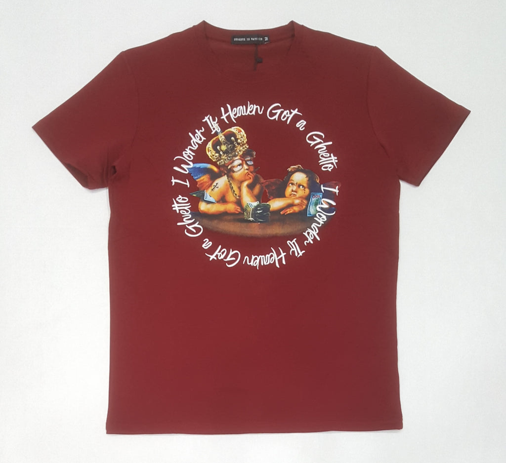 Streetz Iz Watchin Burgundy Heaven Ghetto T-Shirt