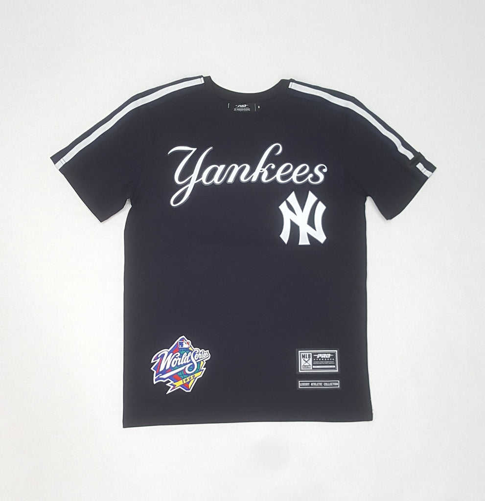 New York Yankees Navy Logo Pro Team Taping Shirt
