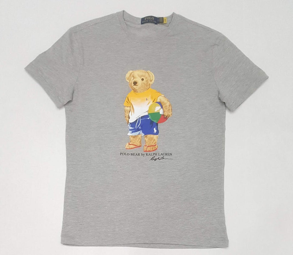 Nwt Polo Ralph Lauren Grey Beach Ball Teddy Bear Tee u