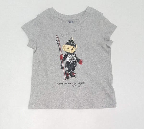 Nwt Kids Polo Ralph Lauren Ski Female Bear Girls Tee - Unique Style