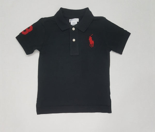 Nwt Kids Polo Ralph Lauren Boys #3 Black/Red Polo - Unique Style