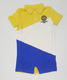 Nwt Infants Polo Ralph Lauren USRL Rescue Patrol Onesie (Yellow/White/Royal) - Unique Style