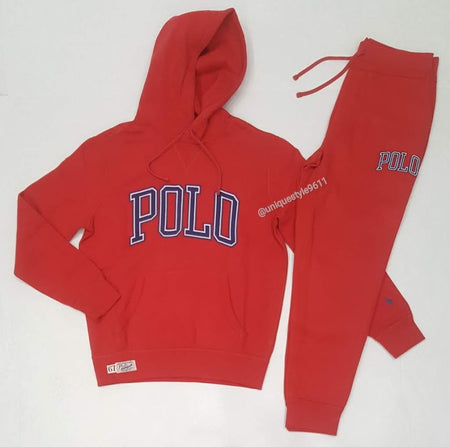 Nwt Polo Ralph Lauren Orange Polo Sport Hoodie With Matching Joggers
