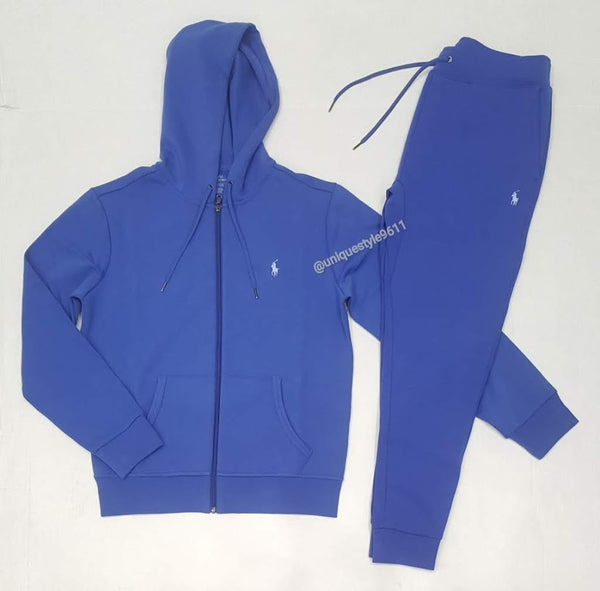 Nwt Polo Ralph Lauren Statue Blue Double Knit Small Pony Sweatsuit - Unique Style