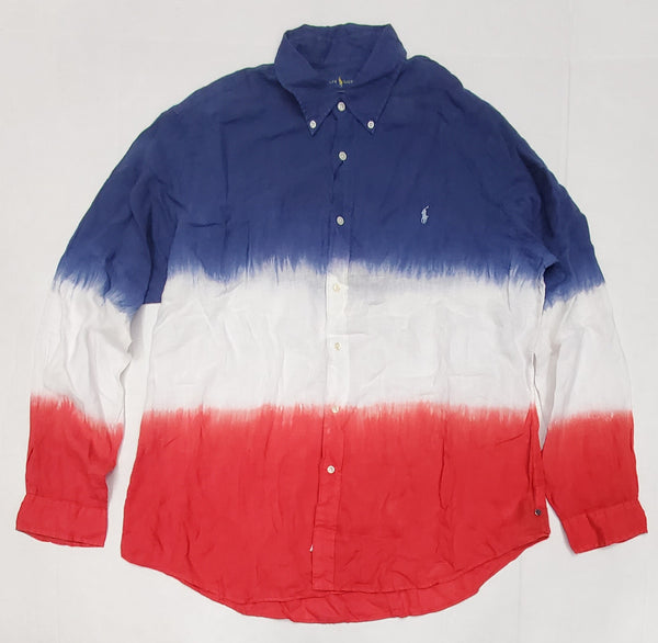 Nwt Polo Ralph Lauren Tie Dye Classic Fit Button Down - Unique Style