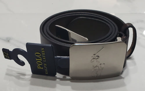 Nwt Polo Ralph Lauren Brown Pony Plaque Belt - Unique Style