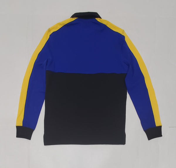 Nwt Polo Ralph Lauren Royal/White/Yellow/Black Polo Custom Slim Fit Polo Shirt - Unique Style