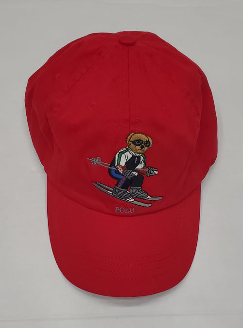 Nwt Polo Ralph Lauren Red Ski Bear Adjustable Hat - Unique Style