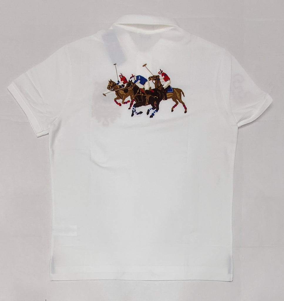 Nwt Polo Big & Tall Triple Pony White Embroidered Polo