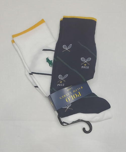 Nwt Polo Ralph Lauren Allover Tennis Pony Socks with Small Pony Socks - Unique Style