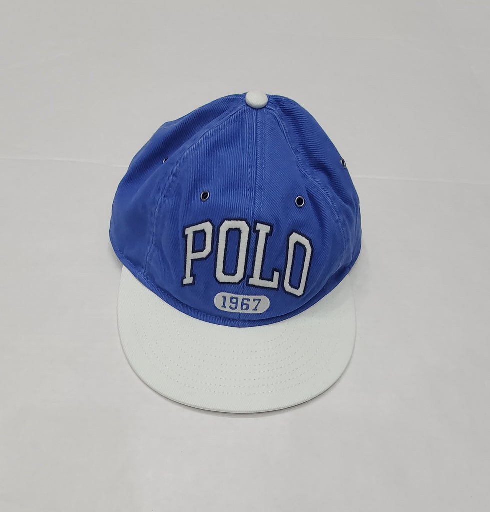 Nwt Polo Ralph Lauren Blue/White 1967 Adjustable Strap Back Hat