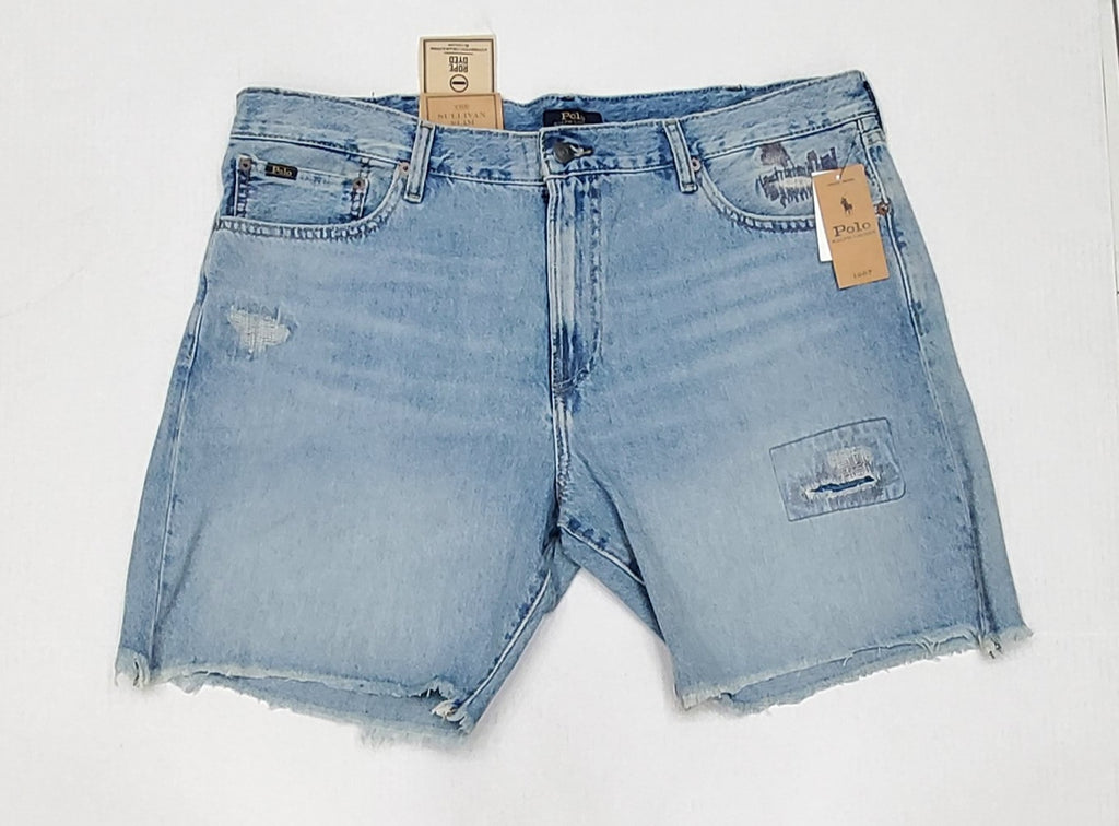 Nwt Polo Ralph Lauren Lt Blue Sullivan Slim Rips Shorts
