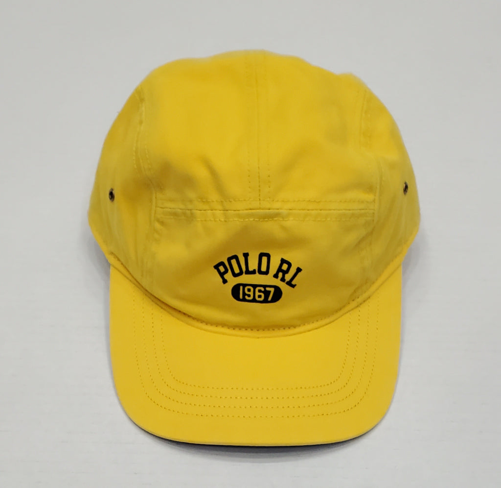 Nwt Polo Ralph Lauren 5 Panel Yellow Polo RL 1967 Adjustable Strap Back Hat