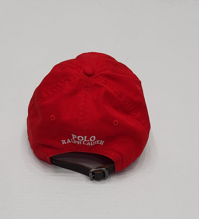 Nwt Polo Ralph Lauren Red Cowboy Adjustable Strap Back Hat - Unique Style