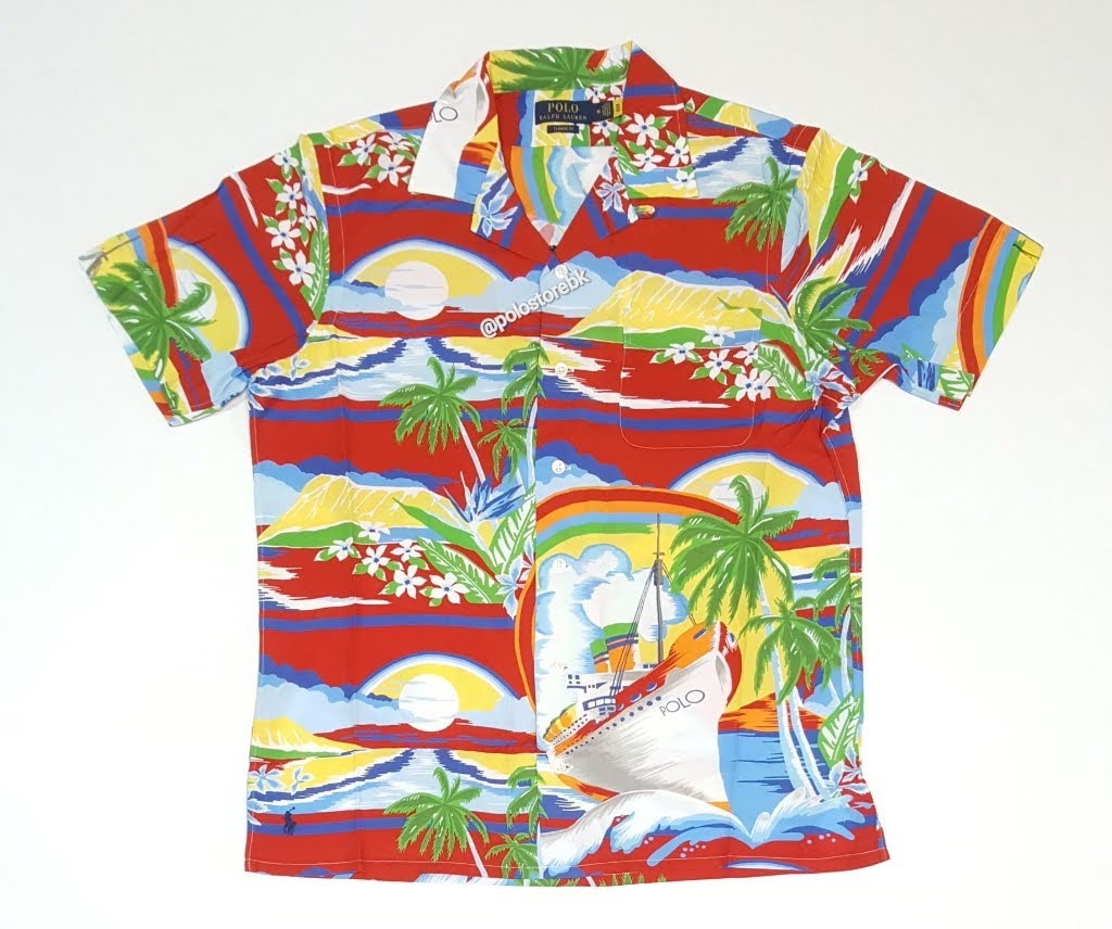 Nwt Polo Ralph Lauren Tropical Camp Classic Button Up