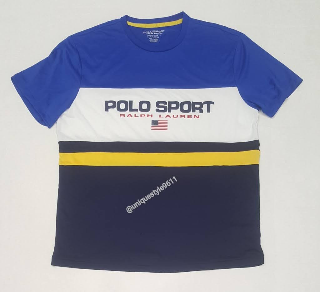 Nwt Polo Sport Royal/White/Navy/Yellow Tee
