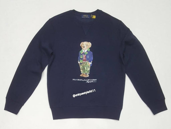 Nwt Polo Ralph Lauren Navy Blue Prep Teddy Bear Sweatshirt - Unique Style