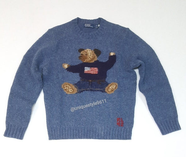 Nwt Polo Ralph Lauren Blue Sitting Down RL92 Sweater - Unique Style