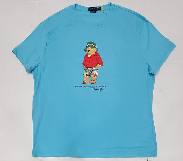 Nwt Polo Ralph Lauren Teal Beach Bucket Teddy Bear Classic Fit Tee - Unique Style