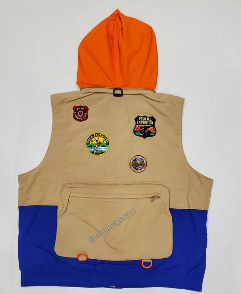 Nwt Polo Ralph Lauren Patches Utility Vest - Unique Style