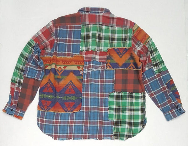 Nwt Polo Ralph Lauren Aztec Patchwork Classic Fit L/S Button Up - Unique Style