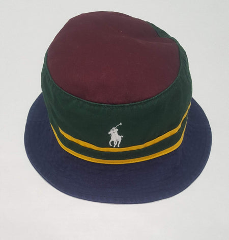 Nwt Polo Ralph Lauren Tan/Olive Crest Bucket Hat