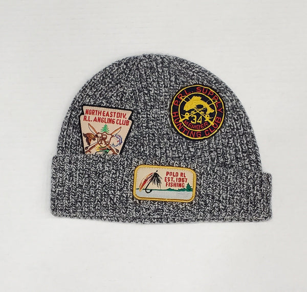 Nwt Polo Ralph Lauren Grey Fishing N.West Trails Patches Skully - Unique Style