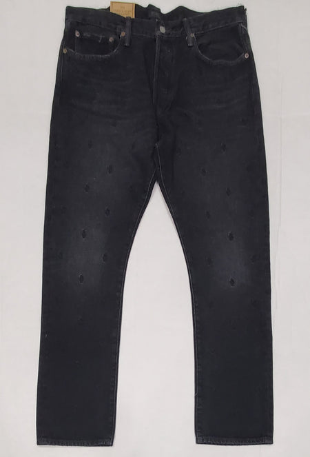 Nwt Polo Ralph Lauren Dark Blue Rips Varick Slim Straight Jeans