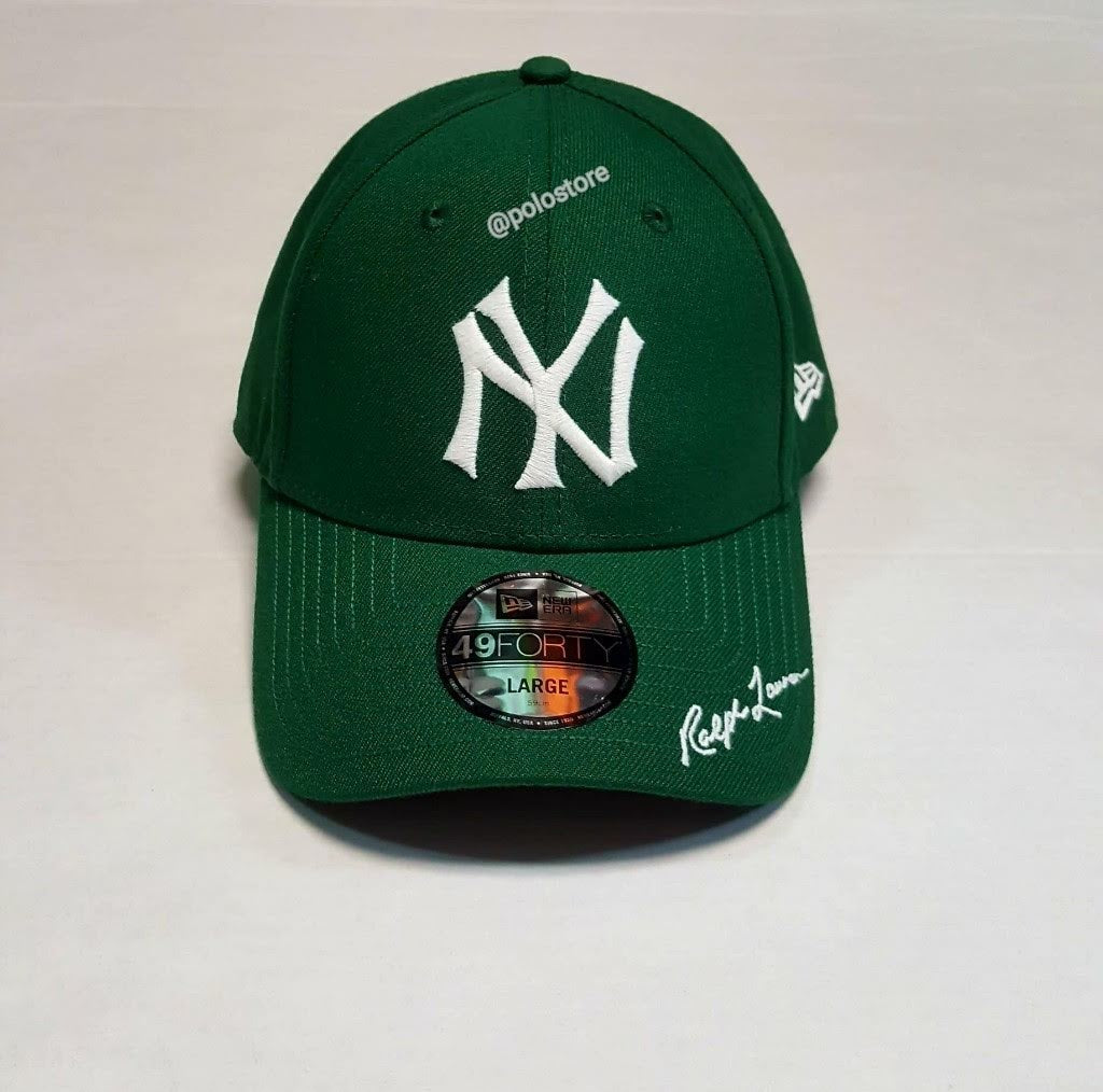 Nwt Polo Ralph Lauren Green Yankees Fitted Hat