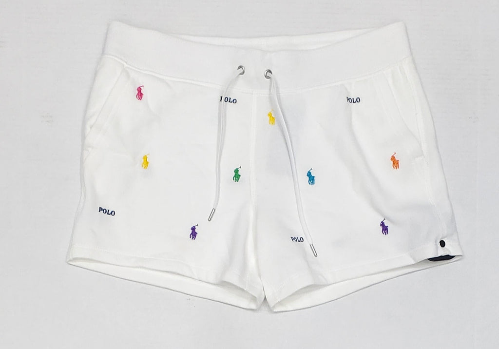 Nwt Polo Ralph Lauren Women's Allover Embroidered Pony Shorts