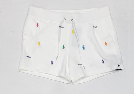 Nwt Polo Ralph Lauren Navy Triple Pony  8.5 Fleece Shorts