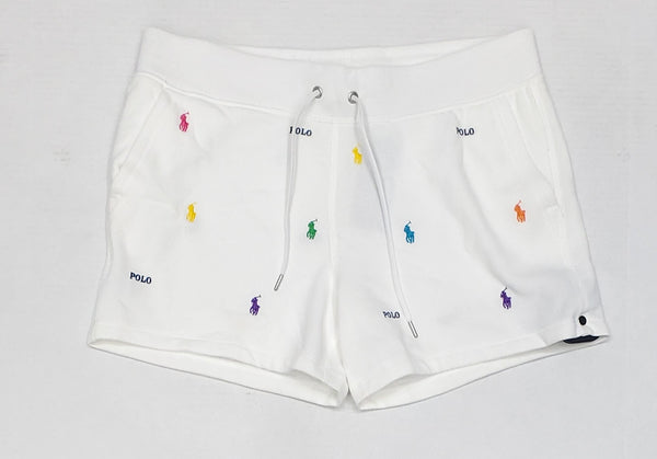 Nwt Polo Ralph Lauren Women's Allover Embroidered Pony Shorts - Unique Style